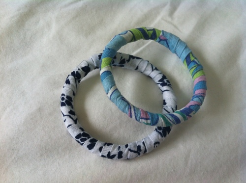 Fabric covered bangles