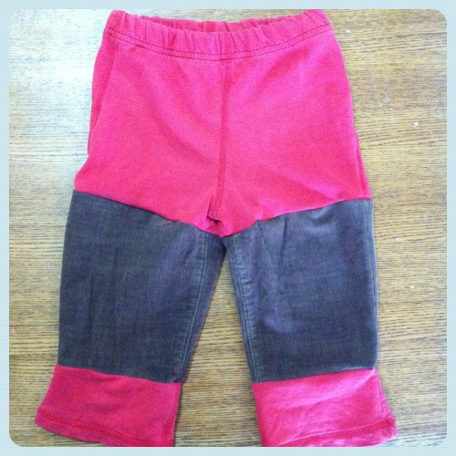 Puzzle Piece Kids' Clothes - holy knees replaced with fabric from old cords